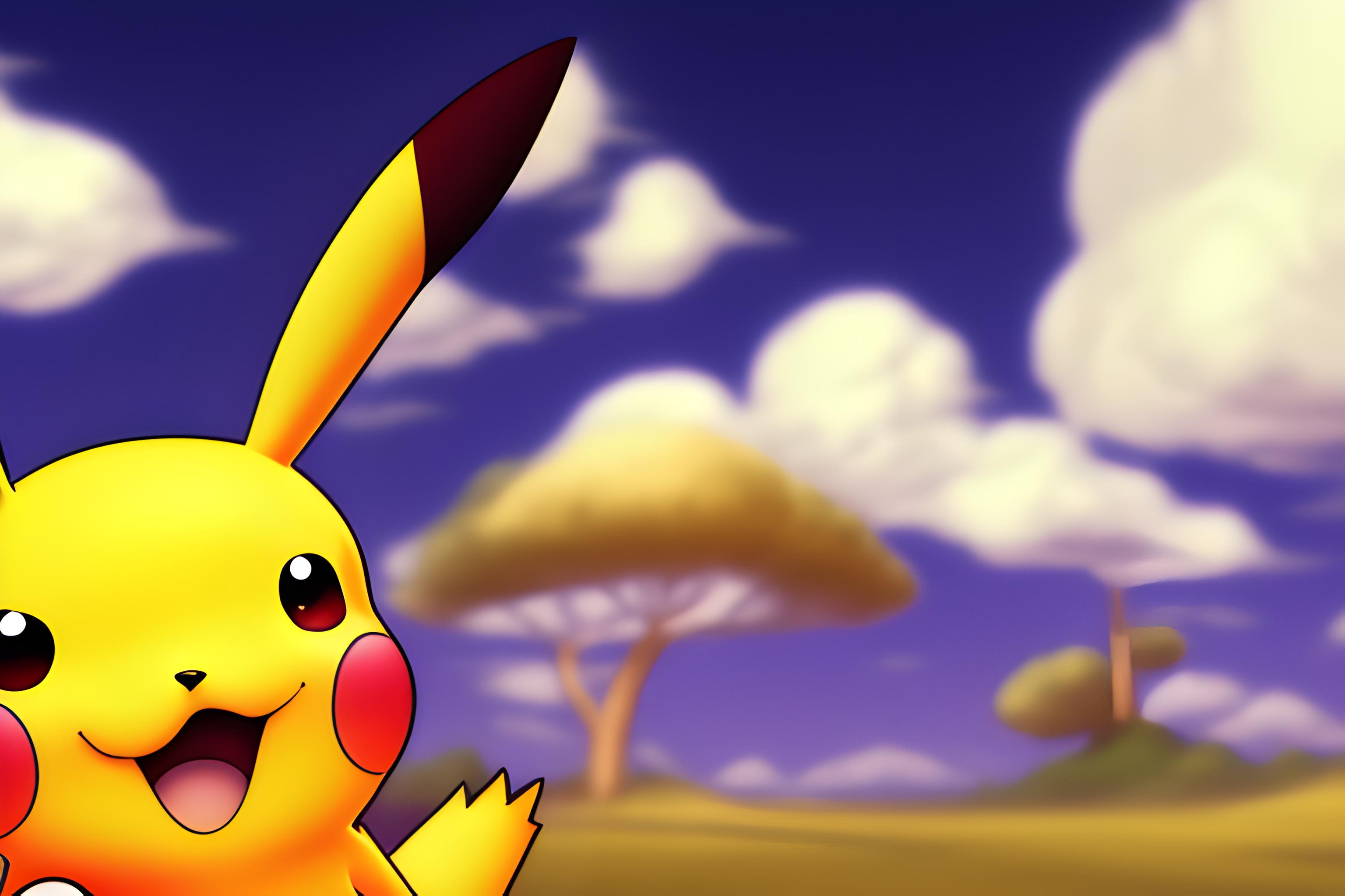 need a 1920 x 1080p wallpaper of Pikachu playing with a Legion Go